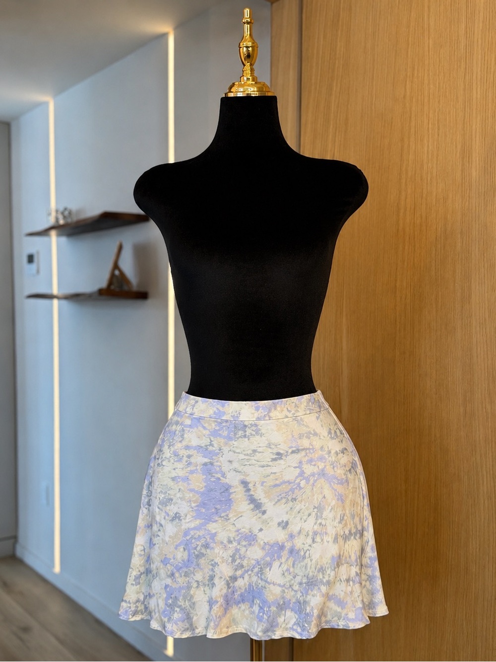 Zara Lavender Tie-Dye Soft Mini Skirt | Y2K Muse